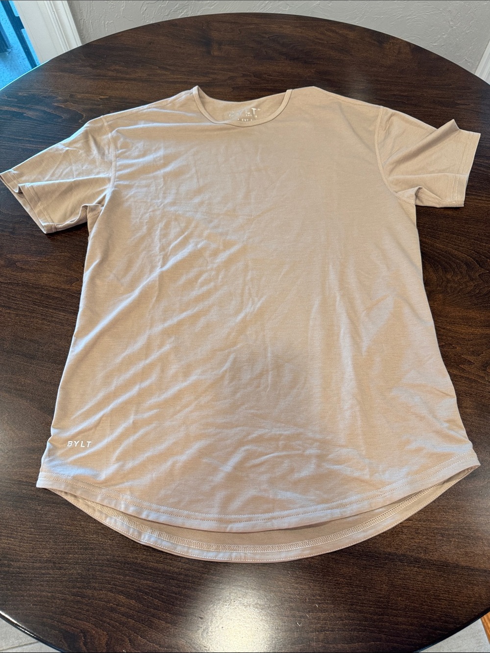 BYLT Basics Crew Neck Tee in Light Beige